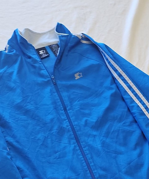 Vintage Starter Blue Track Jacket Medium Men's Windbreaker M X868 - Image 11