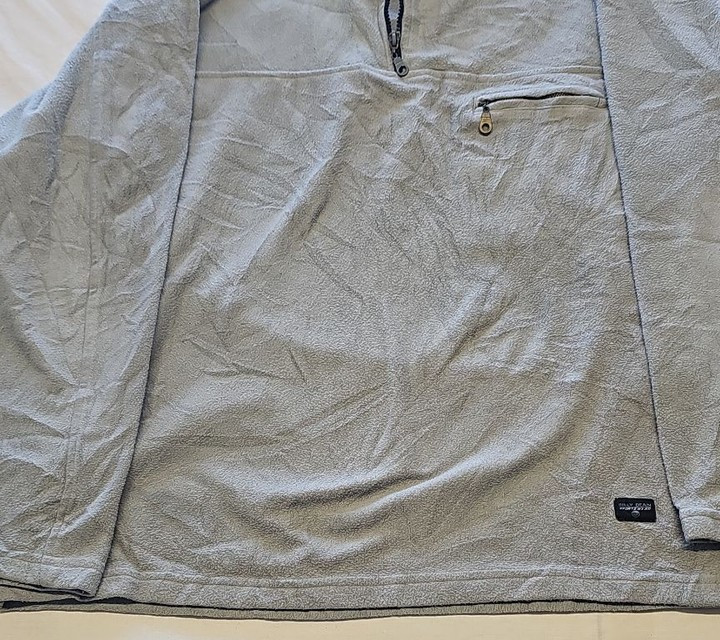Vintage Billy Dean Sportswear Grey Quarter-Zip Fleece Pullover M X869 - Image 8