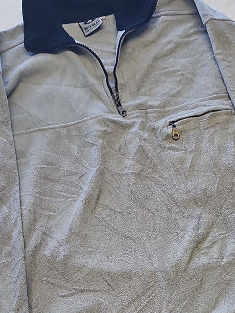 Vintage Billy Dean Sportswear Grey Quarter-Zip Fleece Pullover M X869 - Image 12