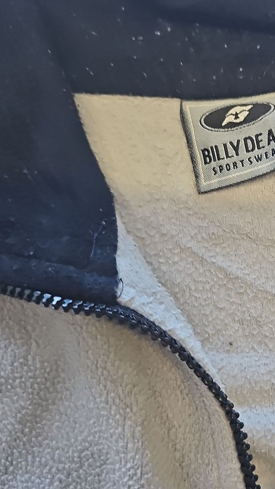 Vintage Billy Dean Sportswear Grey Quarter-Zip Fleece Pullover M X869 - Image 11