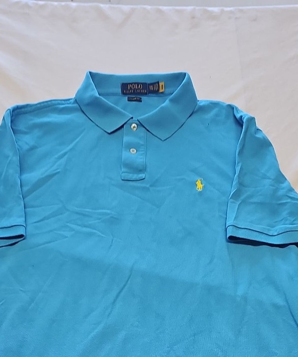 Polo Ralph Lauren Classic Fit Cotton Polo Shirt in Cyan Blue - Size XXL V861 - Image 7