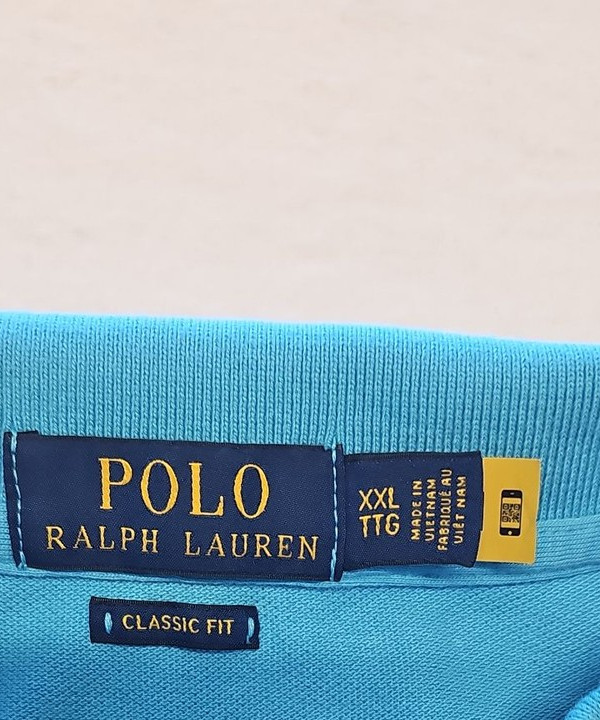 Polo Ralph Lauren Classic Fit Cotton Polo Shirt in Cyan Blue - Size XXL V861 - Image 9