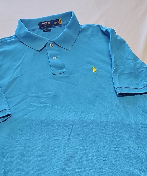 Polo Ralph Lauren Classic Fit Cotton Polo Shirt in Cyan Blue - Size XXL V861 - Image 11