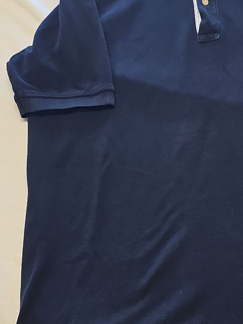 Tommy Hilfiger Men's Navy Blue Piqué Polo Shirt L V862 - Image 8