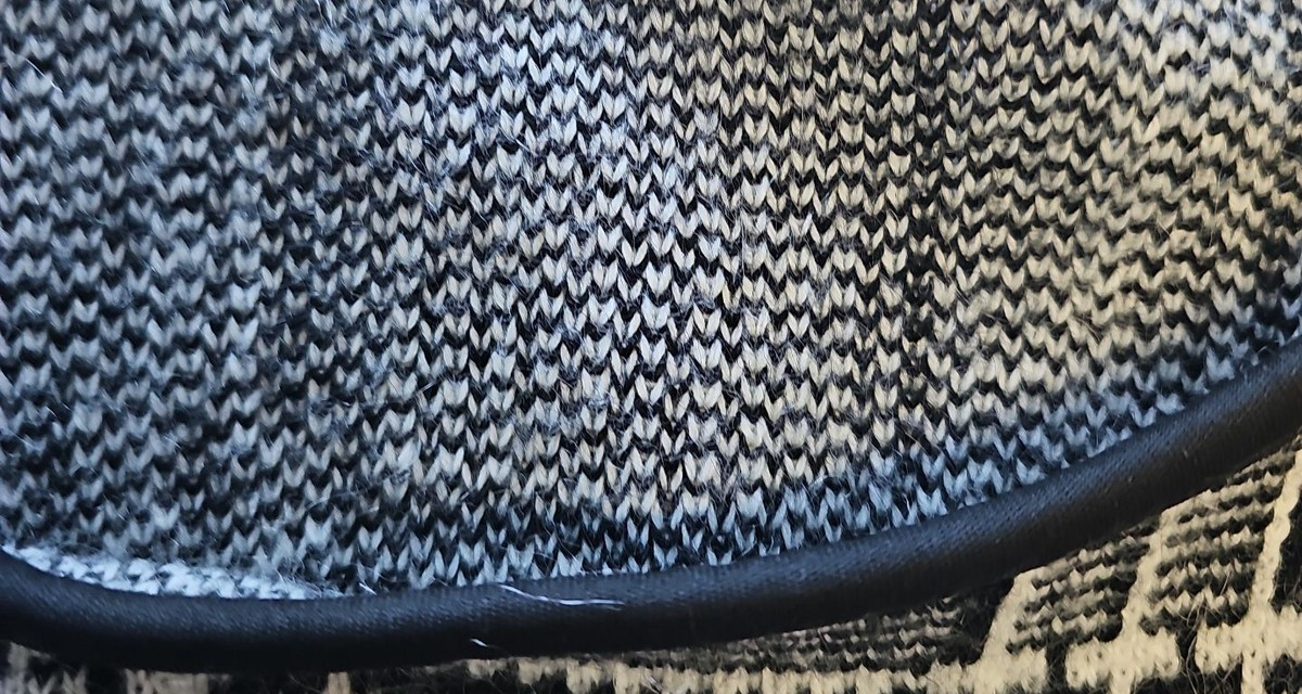 M&S Collection Monochrome Check Knit Jumper with Faux Leather Trim Uk14 X876 - Image 10