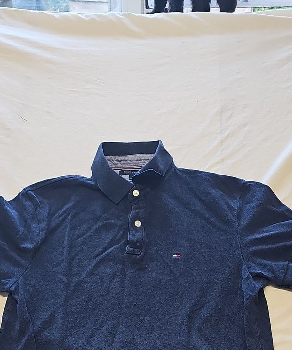 Tommy Hilfiger Men's Classic Fit Pique Polo Shirt Navy Blue Small Y879 - Image 8
