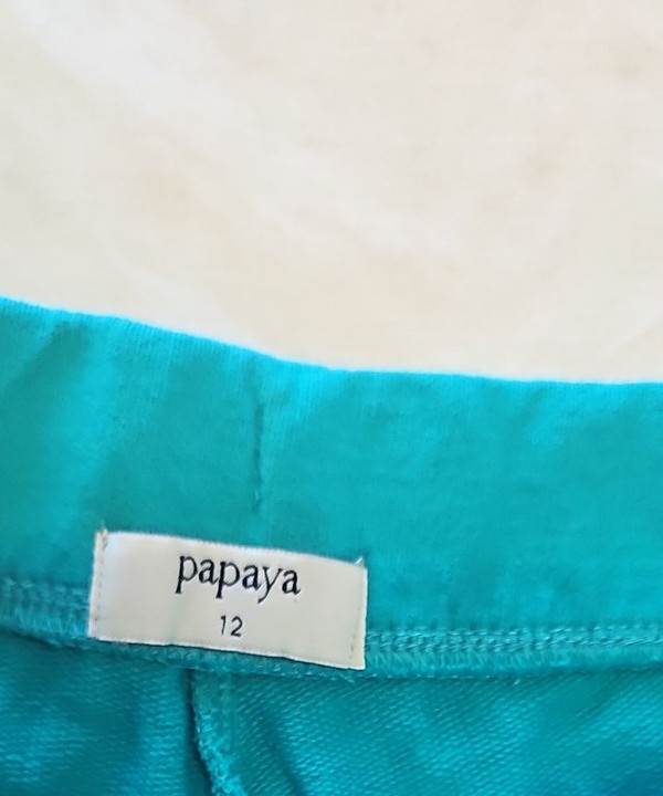 Papaya Women's Teal Cotton-Blend Lounge Shorts Size 12 Z894 - Image 8