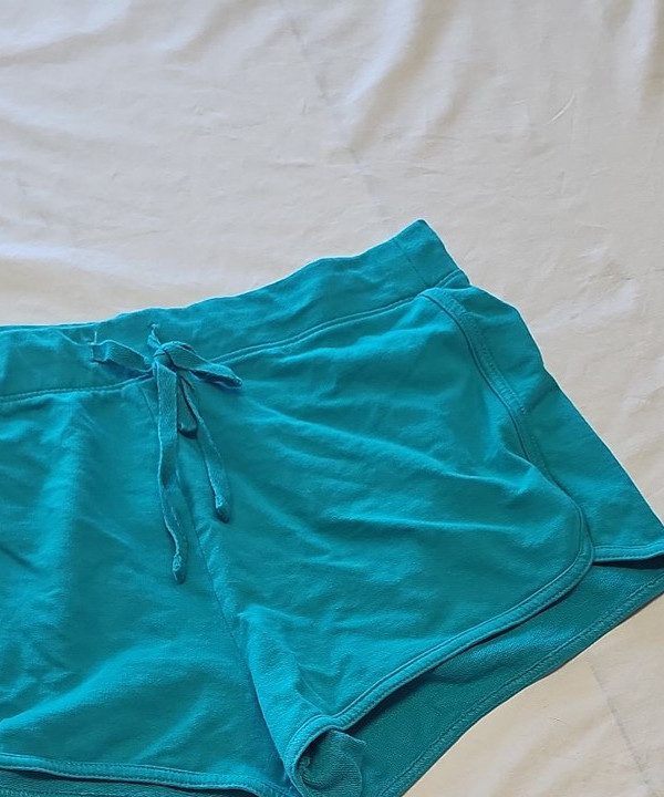 Papaya Women's Teal Cotton-Blend Lounge Shorts Size 12 Z894 - Image 10