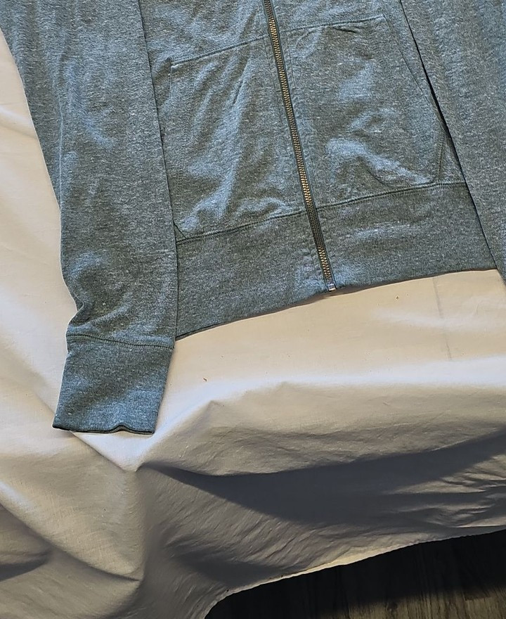 Nike Women's Heather Grey Zip-Up Hoodie 'Just Do It' Graphic AA908 - Image 12