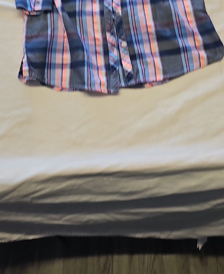 Next Checked Plaid Flannel Shirt in Blue and Pink BB932 - Image 8