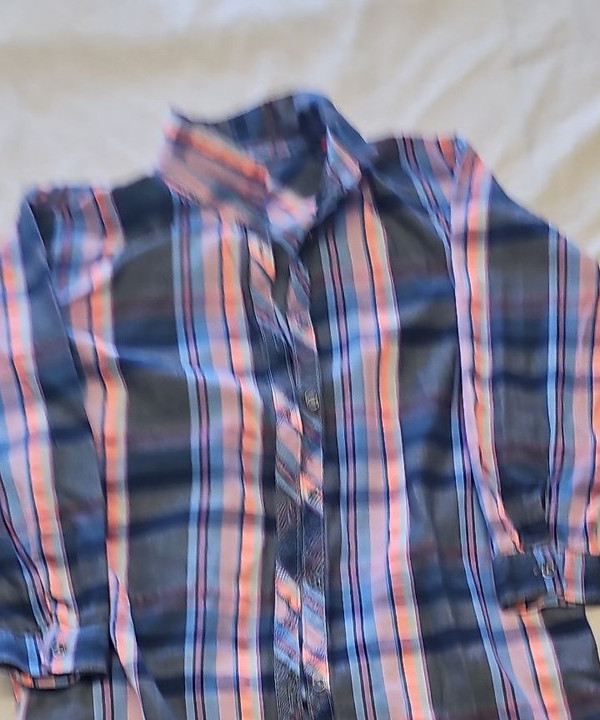 Next Checked Plaid Flannel Shirt in Blue and Pink BB932 - Image 7