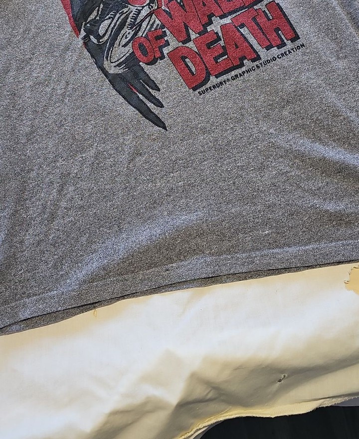 Superdry Wall of Death Skull Graphic T-Shirt Grey Marl AA922 - Image 12