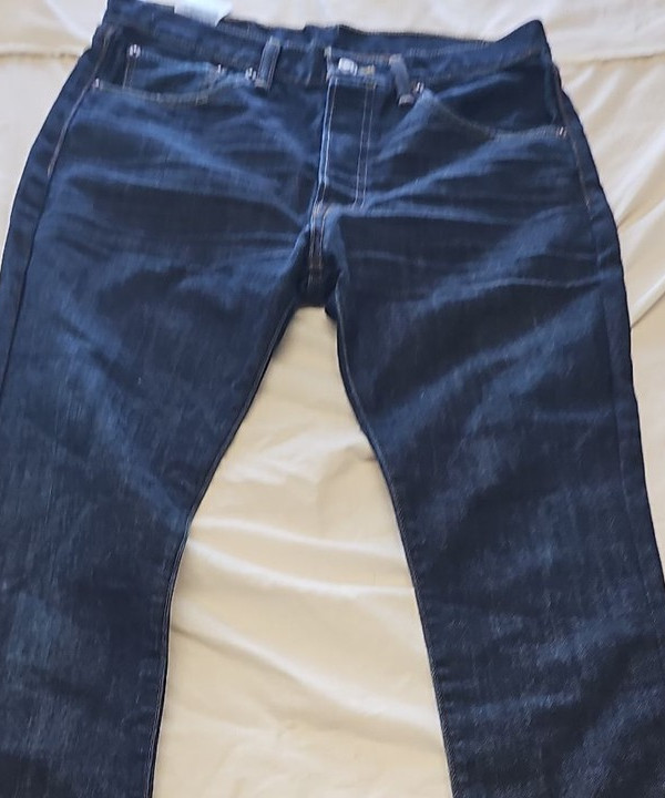 Levi Strauss & Co. 501 Original Straight Fit Jeans Dark Wash 32x34 EE982 - Image 7