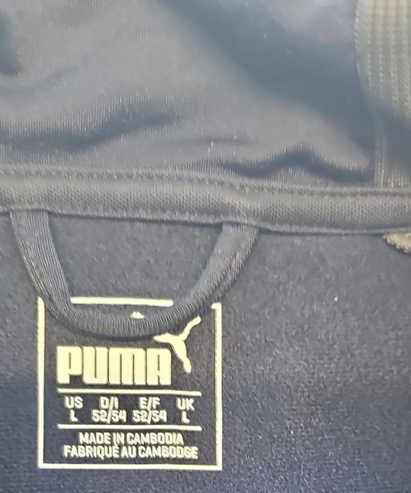 Puma Burnley FC Training Track Jacket Navy Grey Dafabet Men's L FF411 - Image 8