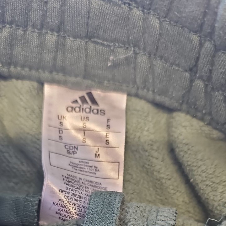 Adidas Men's Sage Green 3-Stripe Joggers small FF408 - Image 8