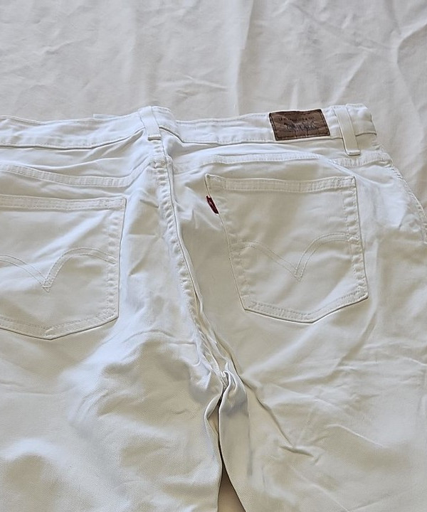 Levi's 515 White Denim Shorts Size 14 Womens 14 DD961 - Image 10
