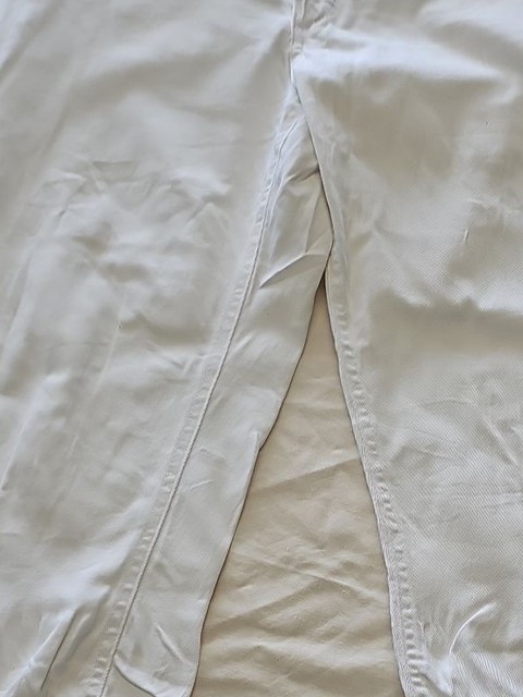 Lee Easy Fit White Denim Cropped Jeans W34 CC954 - Image 8
