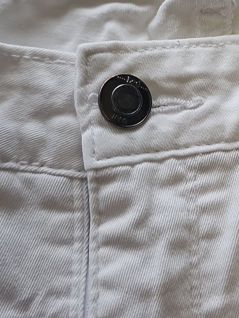 Lee Easy Fit White Denim Cropped Jeans W34 CC954 - Image 10