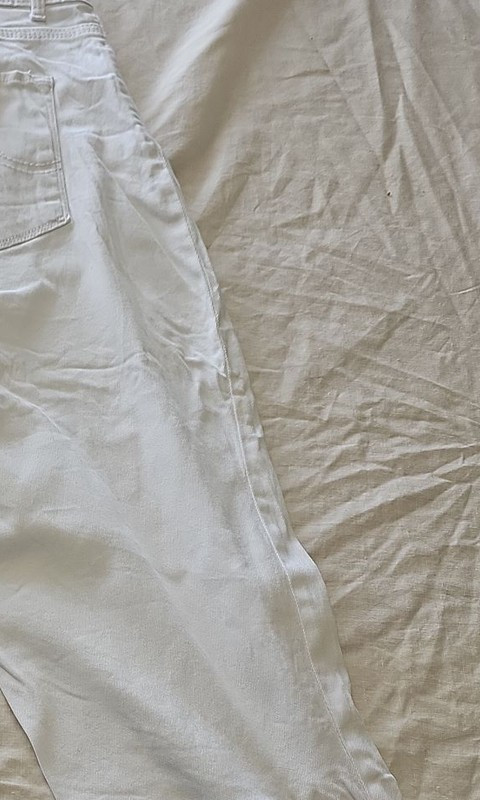 Lee Easy Fit White Denim Cropped Jeans W34 CC954 - Image 12
