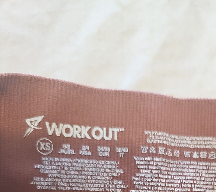 Primark Workout Seamless Ribbed Leggings in Mauve Rose xs MM60 - Image 7
