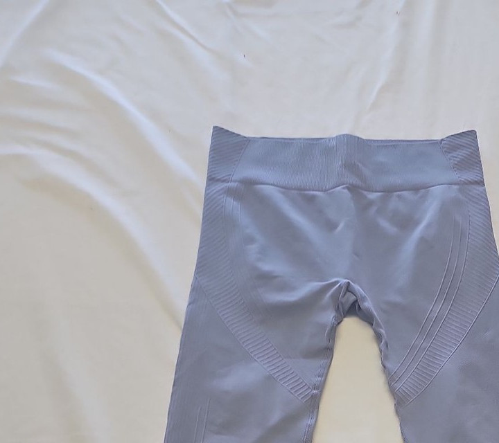 USA PRO Women's Seamless Cropped Leggings Periwinkle Blue UK 14 LL22 - Image 7