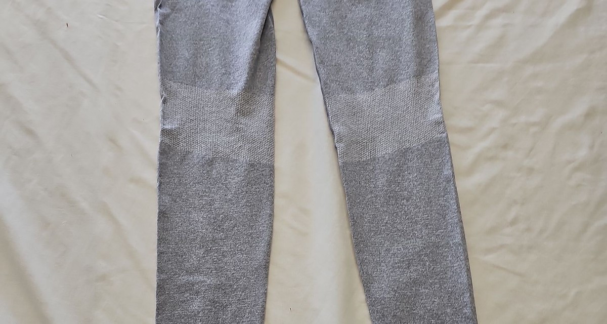 Gymshark Vital Seamless Leggings in Marl Grey approx w26 LL11 - Image 9