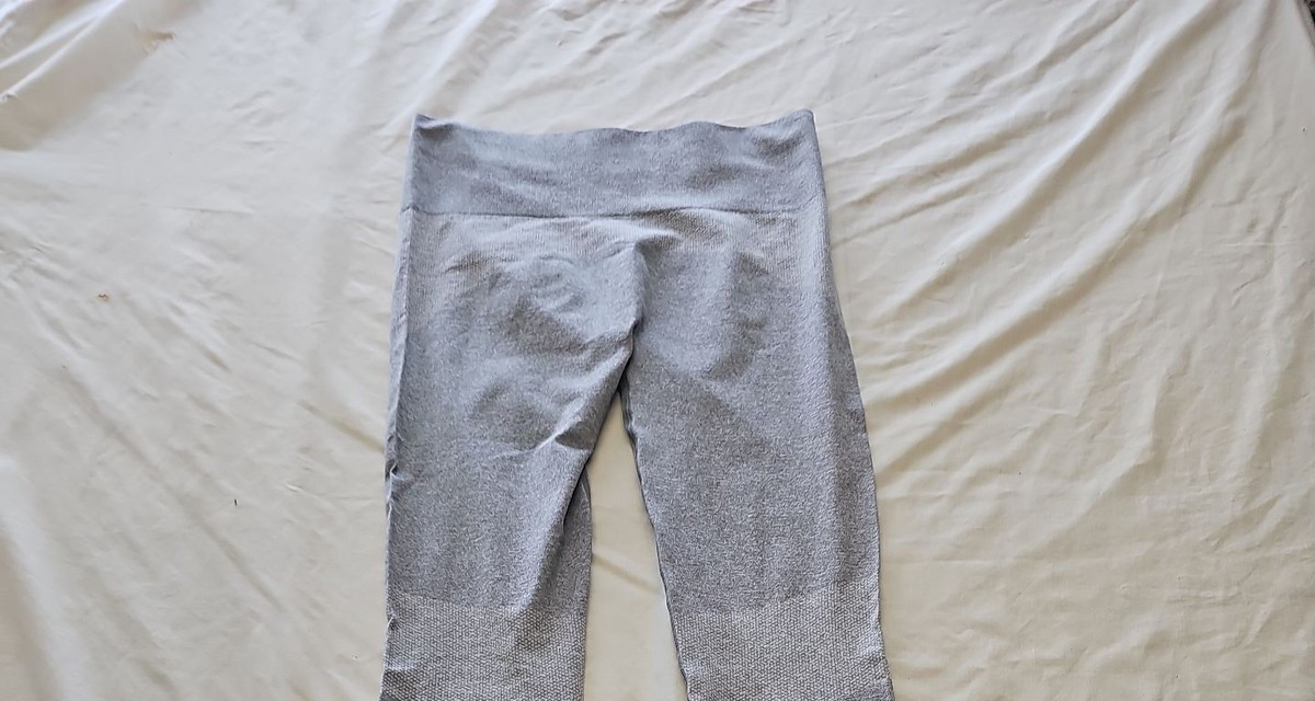 Gymshark Vital Seamless Leggings in Marl Grey approx w26 LL11 - Image 6