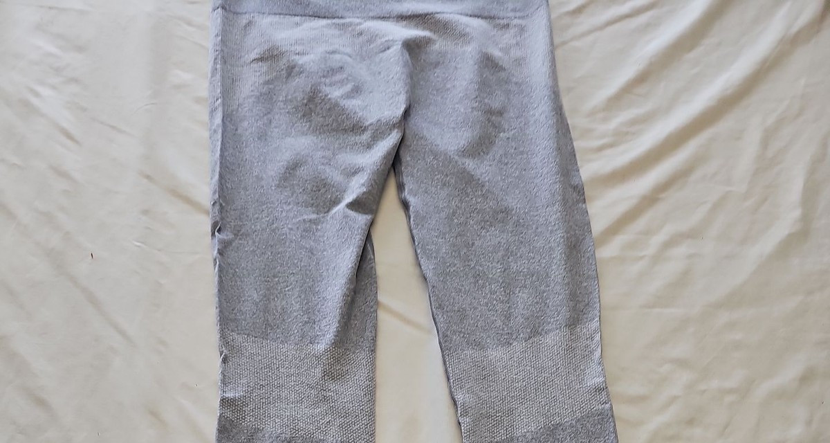 Gymshark Vital Seamless Leggings in Marl Grey approx w26 LL11 - Image 8