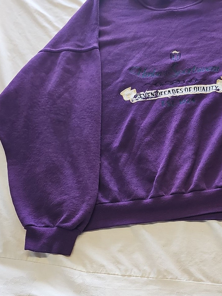 Vintage Umbro Purple Embroidered Graphic Sweatshirt XL KK1001 - Image 9