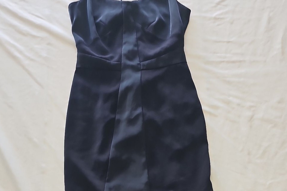 H&M Black Satin Cocktail Dress with Spaghetti Straps eur34 LL202 - Image 12
