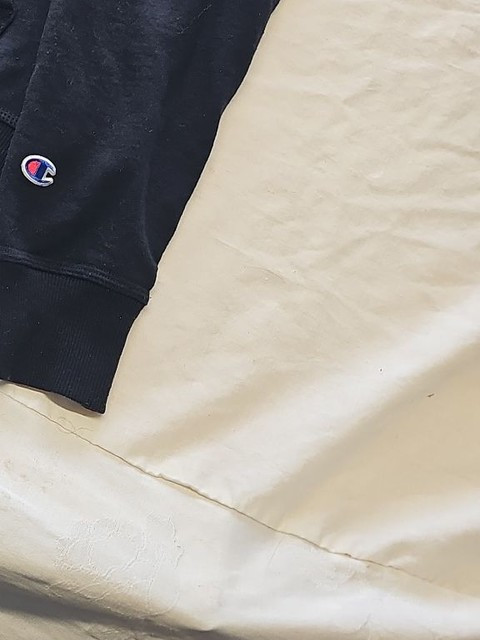 Champion Men's Navy Blue Script Logo Pullover Hoodie usa m LL1002 - Image 12