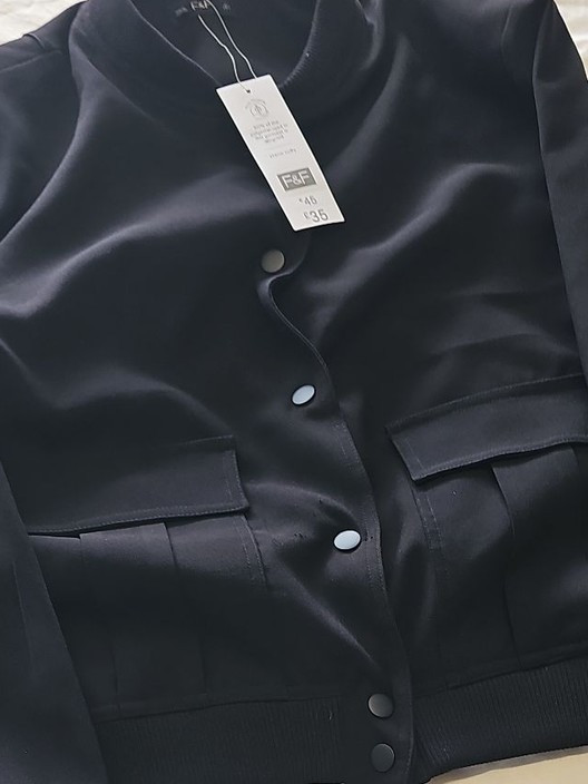 F&A Men's Black Utility Bomber Jacket uk L KK1000 - Image 11