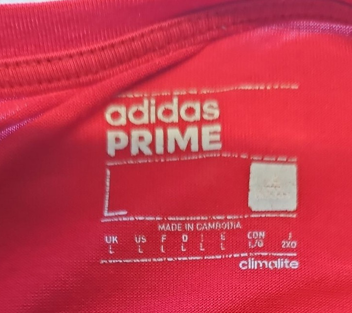 Adidas Prime Climalite Red Performance T-Shirt L KK190 - Image 9