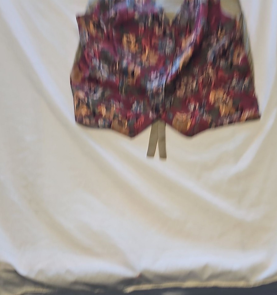 Vintage Amaranto Floral Tapestry Waistcoat - Size 12 KK187 - Image 8