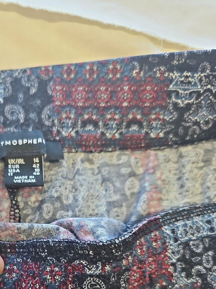 Atmosphere Paisley Patchwork Print Joggers Uk14 GG999 - Image 8