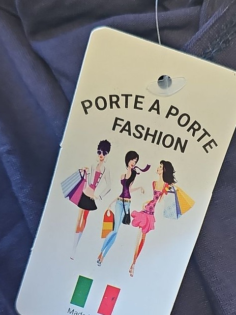 Porte A Porte Fashion Navy Blue Lagenlook Tunic Top - Made in Italy Kk186 - Image 7