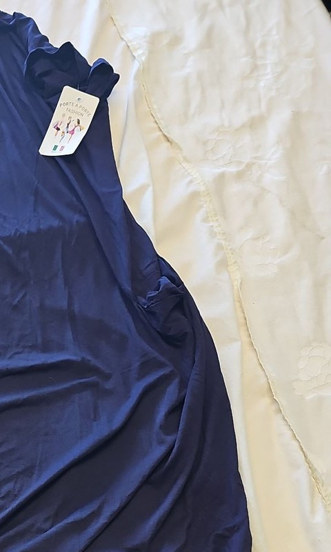 Porte A Porte Fashion Navy Blue Lagenlook Tunic Top - Made in Italy Kk186 - Image 9