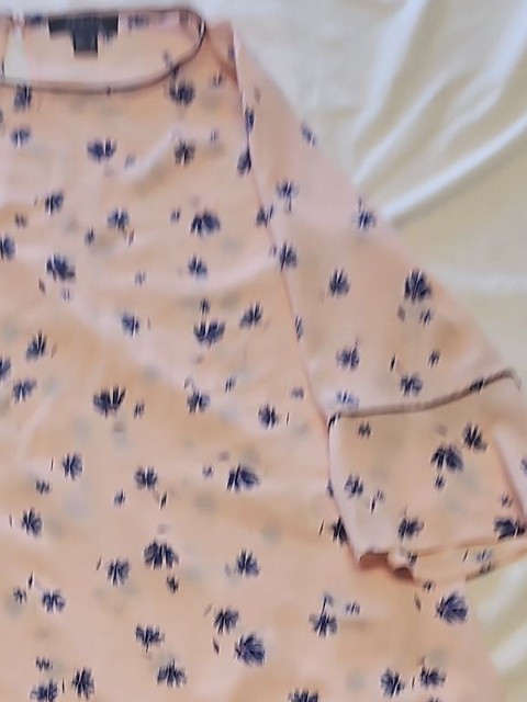 Primark Pink Floral Bell Sleeve Blouse UK16 GG992 - Image 6