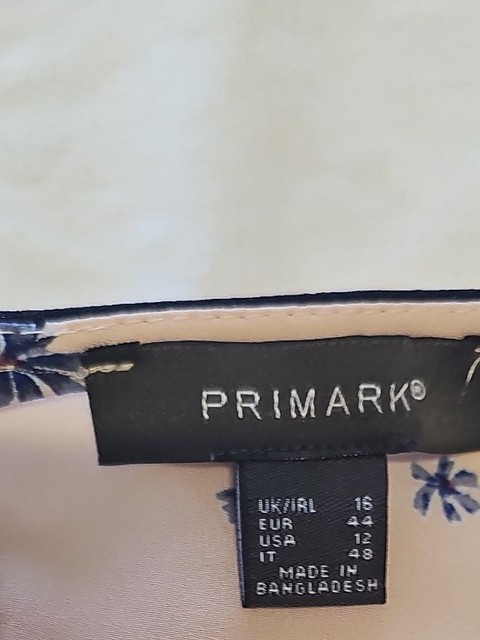 Primark Pink Floral Bell Sleeve Blouse UK16 GG992 - Image 7