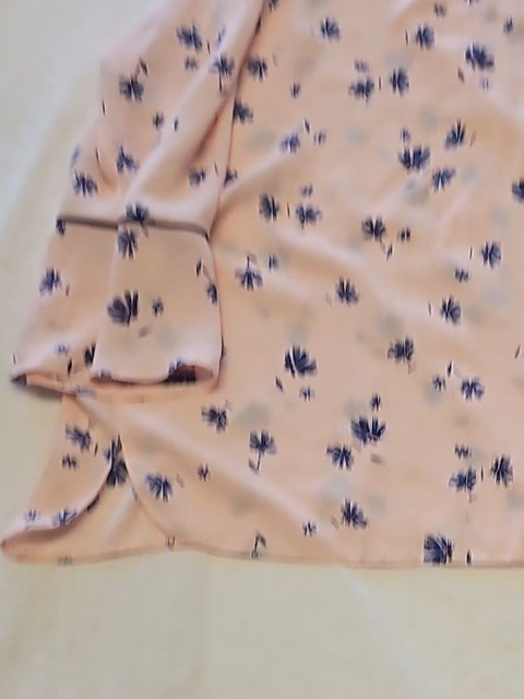 Primark Pink Floral Bell Sleeve Blouse UK16 GG992 - Image 5
