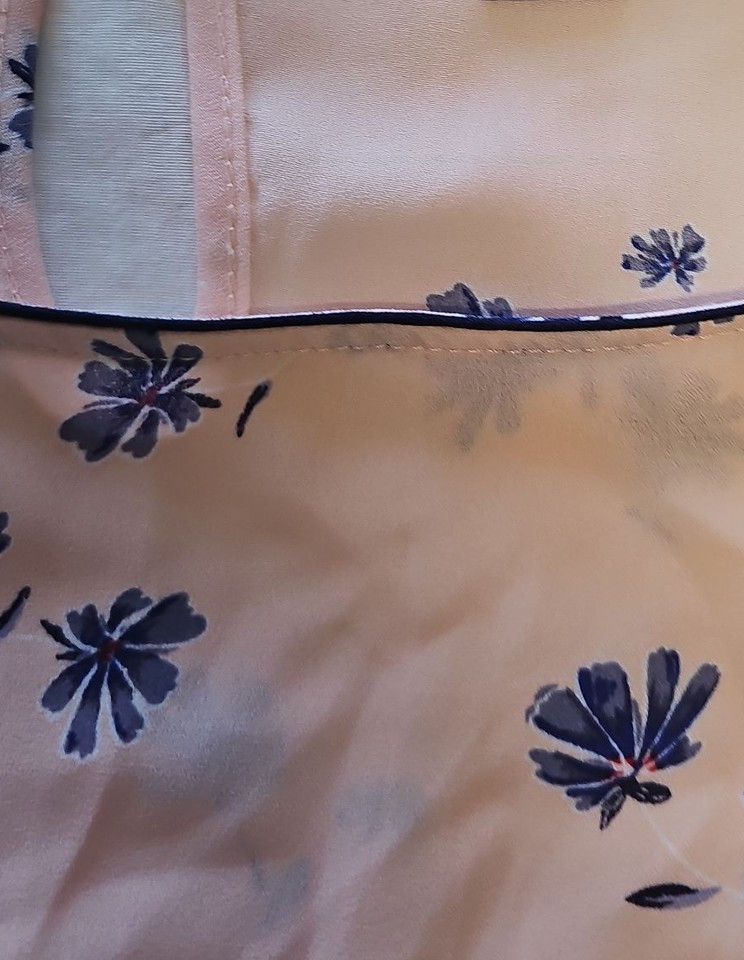 Primark Pink Floral Bell Sleeve Blouse UK16 GG992 - Image 8