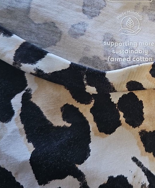 F&F Women's Leopard Print Cotton T-Shirt Size UK 16 GG994 - Image 8