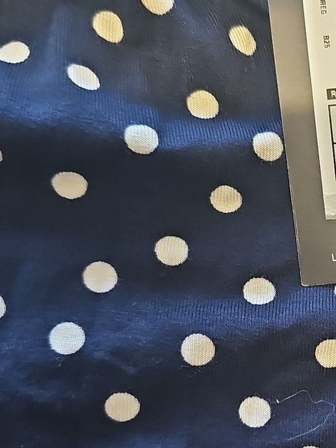 Marks & Spencer Navy Polka Dot Jersey Midi Skirt uk10 GG989 - Image 9