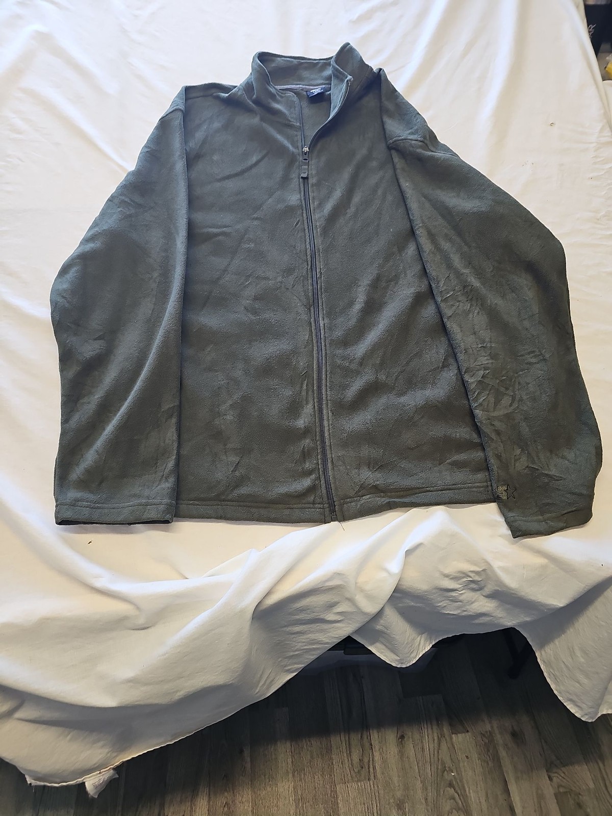 Vintage Starter Men's Charcoal Grey Full-Zip Fleece Jacket 2XL AA909 - Image 3