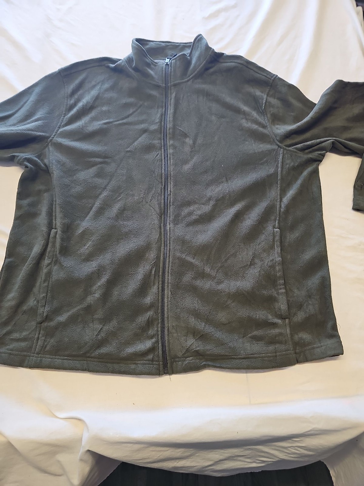 Vintage Starter Men's Charcoal Grey Full-Zip Fleece Jacket 2XL AA909 - Image 5