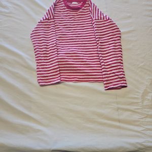 Next Pink and White Striped Long Sleeve Top approx small Y883
