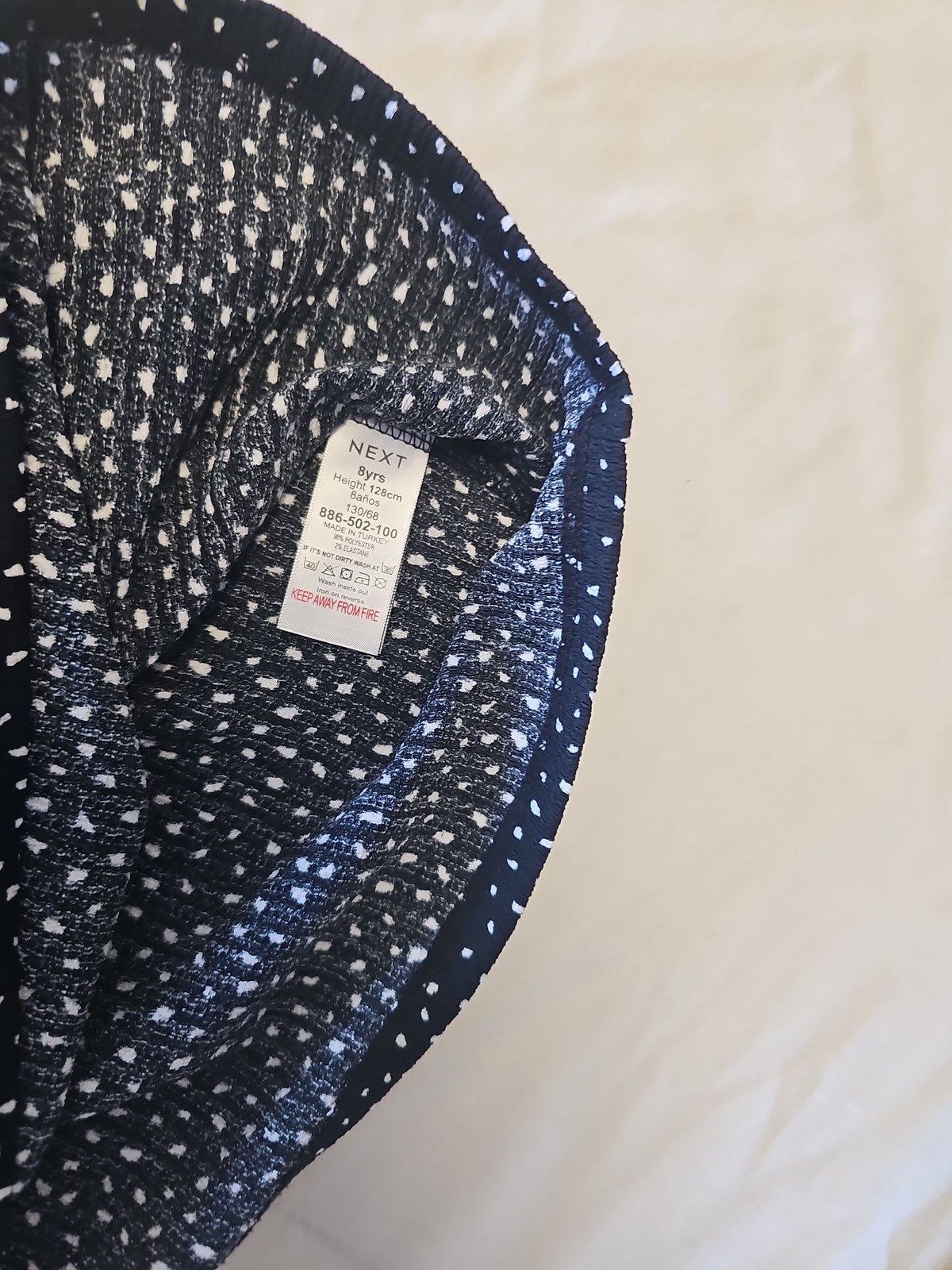 Next Black & White Polka Dot Ruffle Sundress 8yrs Y892