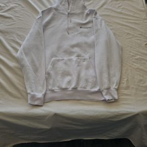 Champion Classic White Script Logo Pullover Hoodie Xl Z898