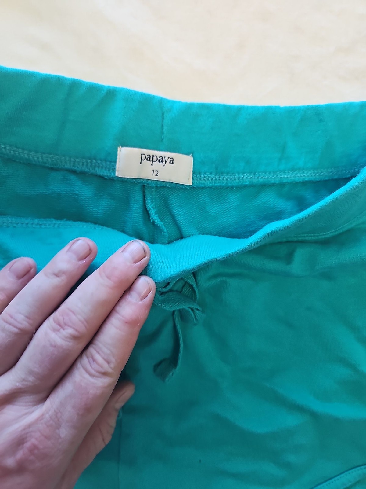 Papaya Women’s Teal Cotton-Blend Lounge Shorts Size 12 Z894