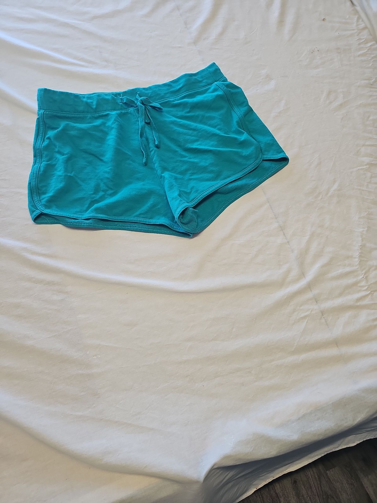 Papaya Women's Teal Cotton-Blend Lounge Shorts Size 12 Z894 - Image 3